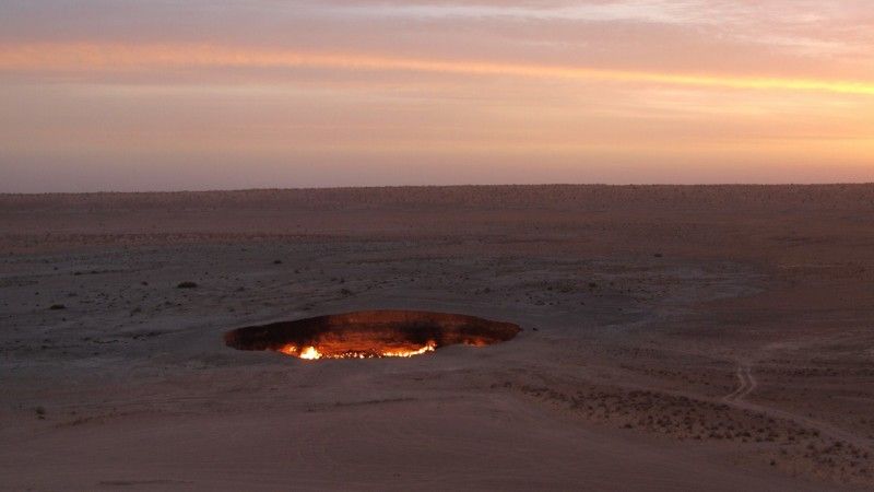 Darvaza Gas Crater Google Earth