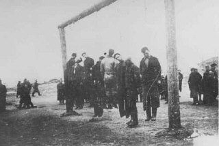 Members of the Lvov Jewish council are hanged by the Germans..jpg