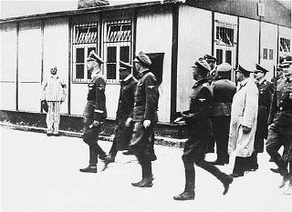 SS chief Heinrich Himmler leads an inspection of the Mauthausen concentration camp.jpg