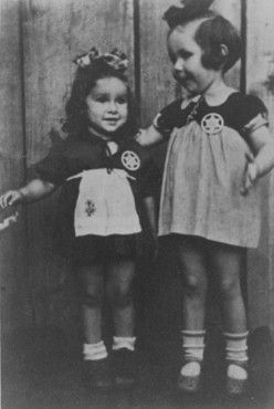 Two young cousins shortly before they were smuggled out of the Kovno ghetto. A Lithuanian family.jpg