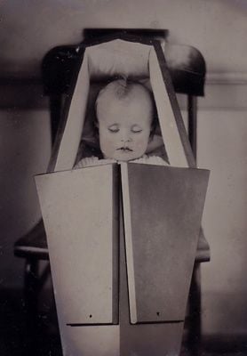 sixth-plate-tintype-showing-infant-wooden-coffin-unusual-design..jpg