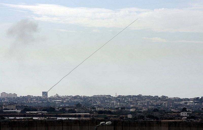 Operation Cast Lead Photos: Gaza Strip, December 27, 2008-January 18, 2009 - 800px A rocket fired from a civilian area in Gaza towards civilian areas in Southern Israel