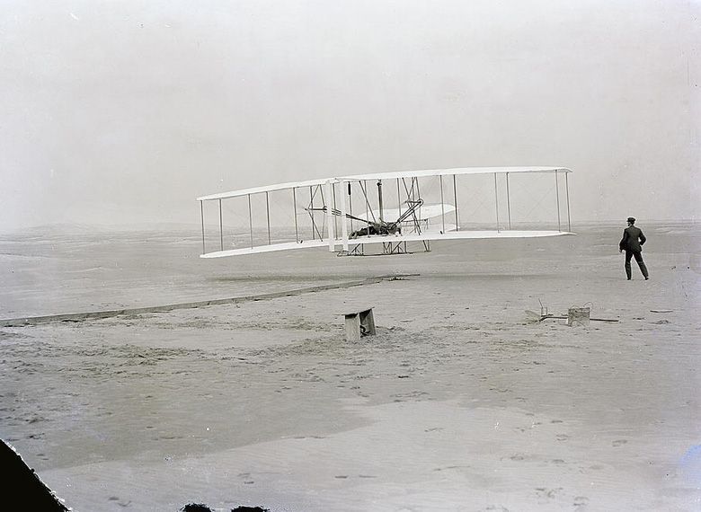 Wright Brothers' First Flight at Kill Devil Hills, December 17, 1903 - first flight