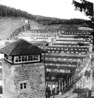 View of the guard tower and barracks at Sachsenhausen.jpg