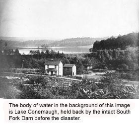 Johnstown Flood: South Fork Dam Failure in Pennsylvania, May 31, 1889 - Dam