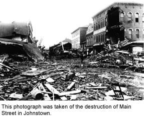 Johnstown Flood: South Fork Dam Failure in Pennsylvania, May 31, 1889 - Main Street