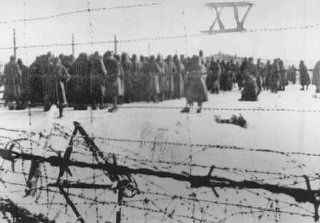 Bergen-Belsen Liberation, April 15, 1945, and Postwar Displaced Persons Camp - Soviet POWs assembled at the camp Germany, between 1941 and 1945