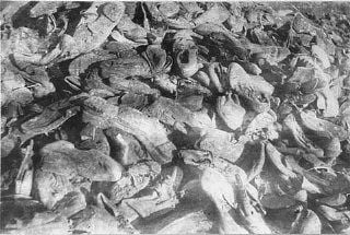 Shoes of victims in the Janowska camp were found by Soviet forces after the liberation of Lvov..jpg