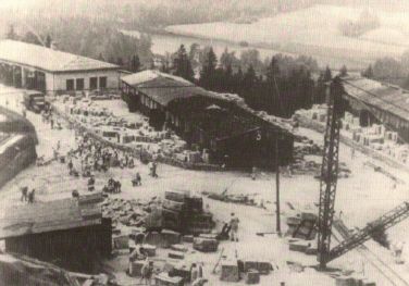 Flossenbürg Camp and Death-March Burials: Schwarzenfeld, Neunburg, Volary, 1945 - quarry buildings